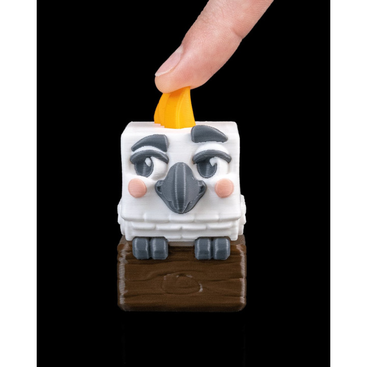 Clickatoo Cacatoès – Figurine Cliquable Perroquet Cubique