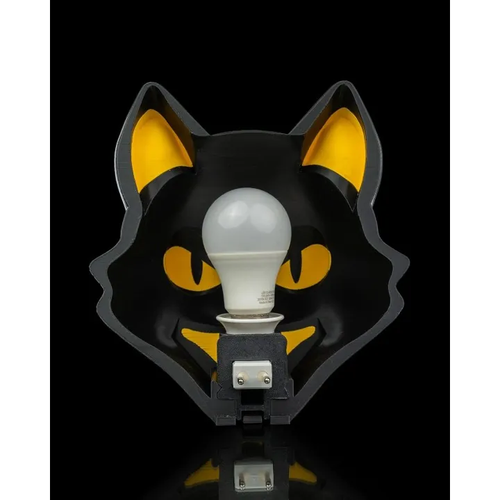Lampe Chat Noir – Veilleuse Murale Made in Occitanie
