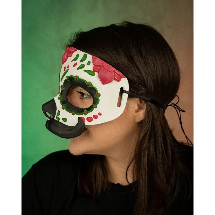 Masque Día de los Muertos Moustache – Made in Occitanie