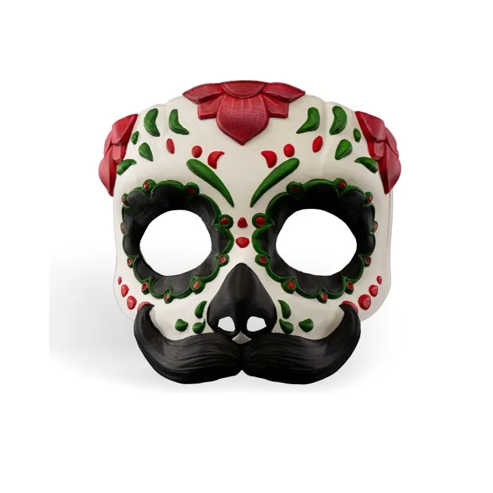 Masque Día de los Muertos Moustache – Made in Occitanie