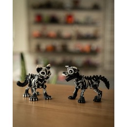 Figurines Chat & Chien Squelette Dia de los Muertos