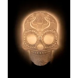 Lampe Crâne Sugar Skull – Déco Made in Occitanie