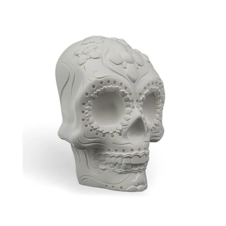 Lampe Crâne Sugar Skull – Déco Made in Occitanie