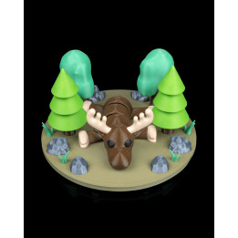 Élan Couché "Settle" – Figurine & Porte-Clés Articulé