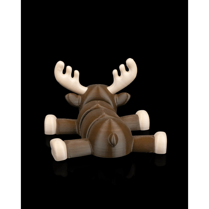 Élan Couché "Settle" – Figurine & Porte-Clés Articulé