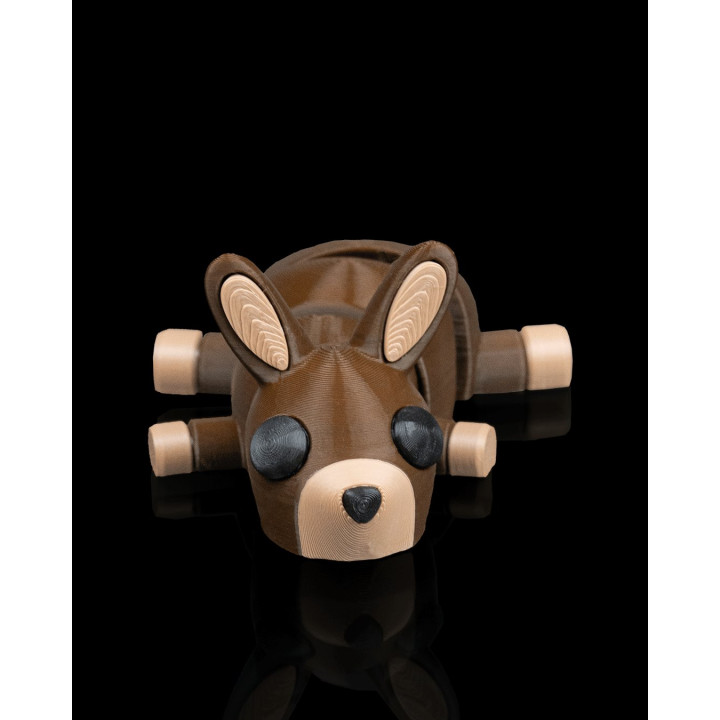 Kangourou Allongé Articulé & Porte-Clés – Figurine Décorative Made In Occitanie
