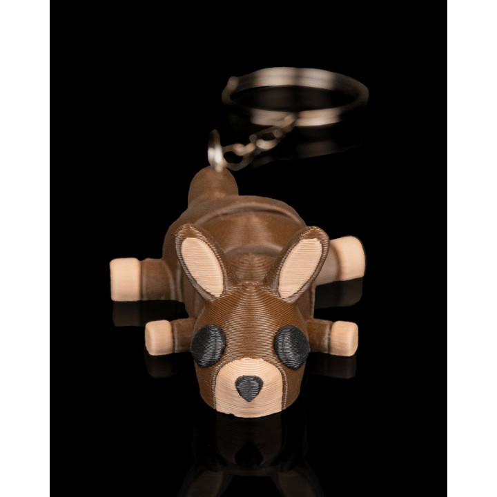 Kangourou Allongé Articulé & Porte-Clés – Figurine Décorative Made In Occitanie