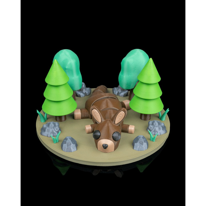 Kangourou Allongé Articulé & Porte-Clés – Figurine Décorative Made In Occitanie