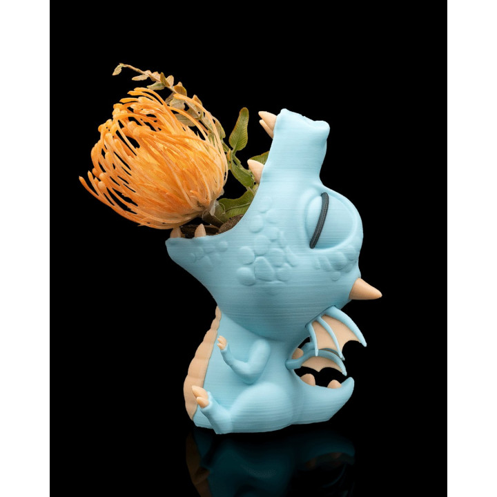 Pot De Fleurs Dragon Endormi – Cache-Pot Figurine Fantaisie