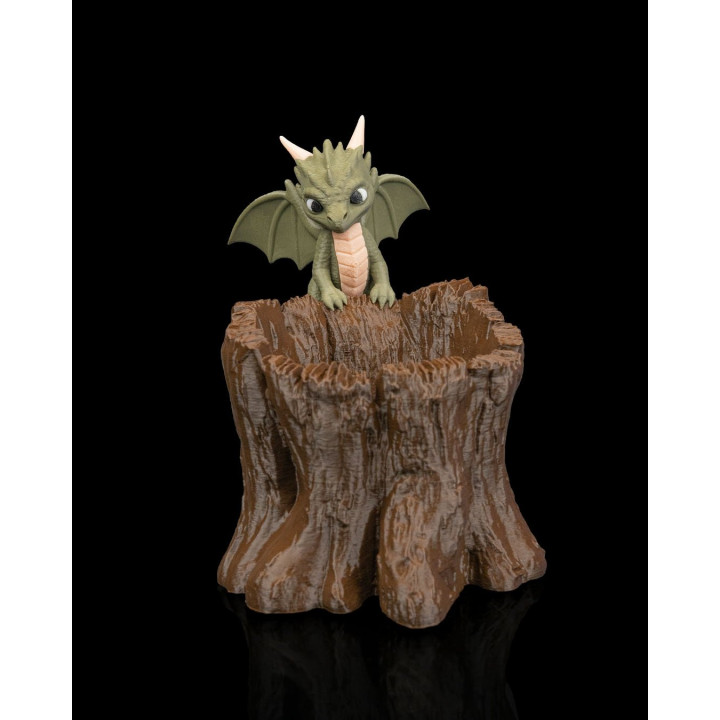Garden Scout – Cache-Pot Dragon Sur Souche D'Arbre
