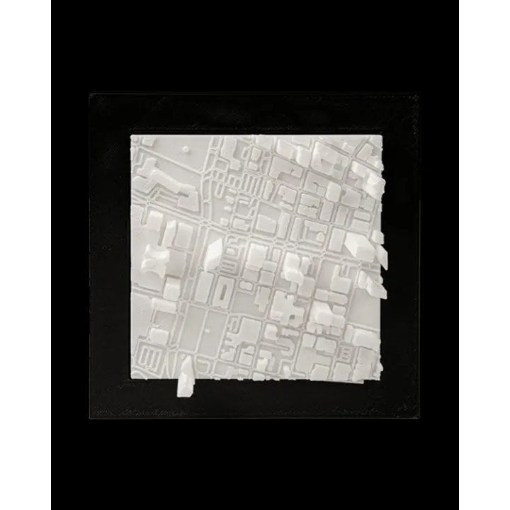 Carte 3D Relief New Orleans – Maquette Urbaine Décorative