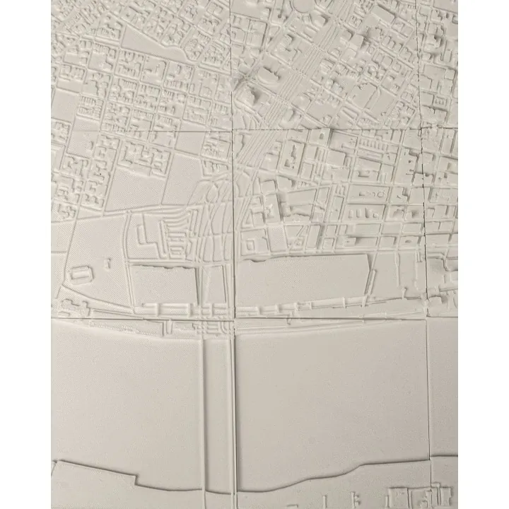 Carte 3D Relief New Orleans – Maquette Urbaine Décorative