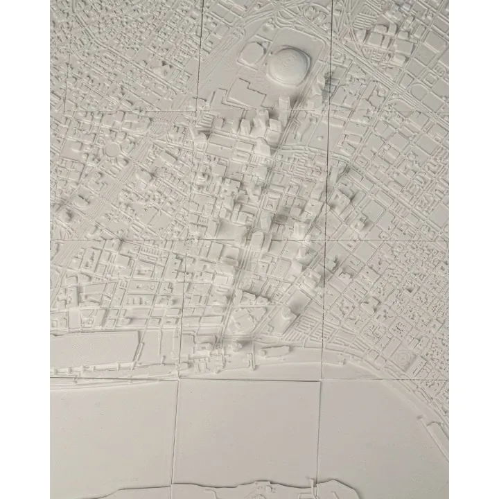 Carte 3D Relief New Orleans – Maquette Urbaine Décorative