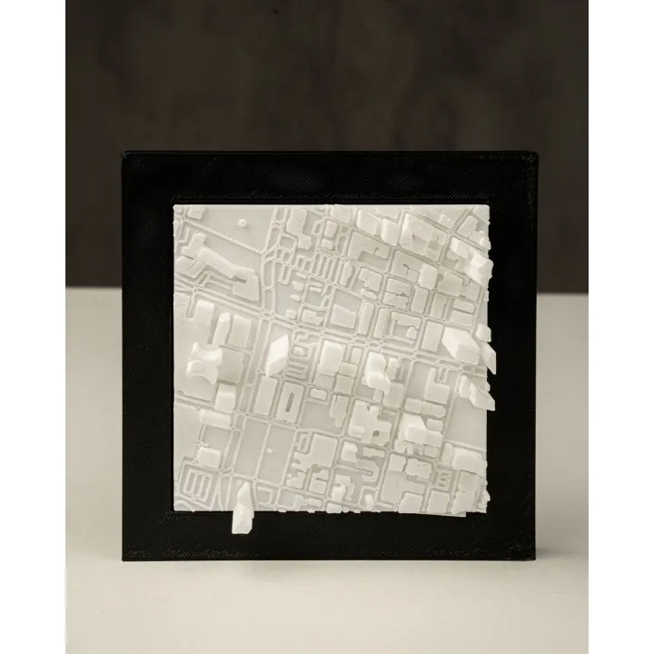 Carte 3D Relief New Orleans – Maquette Urbaine Décorative