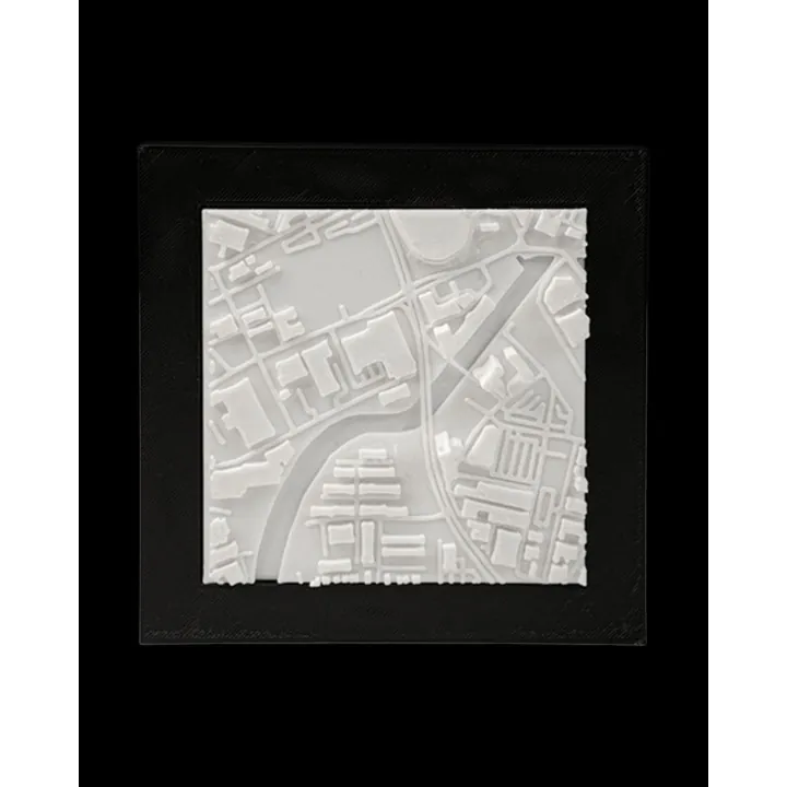 Carte 3D De Manchester – Relief Urbain Mural