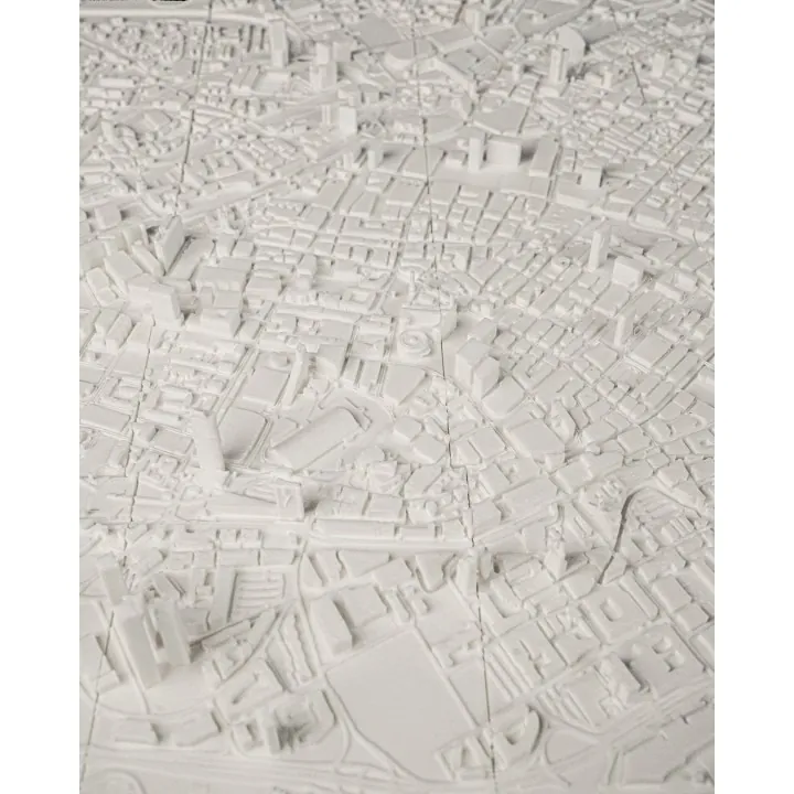 Carte 3D De Manchester – Relief Urbain Mural