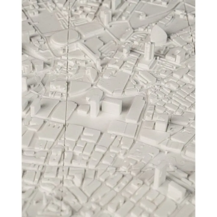 Carte 3D De Manchester – Relief Urbain Mural