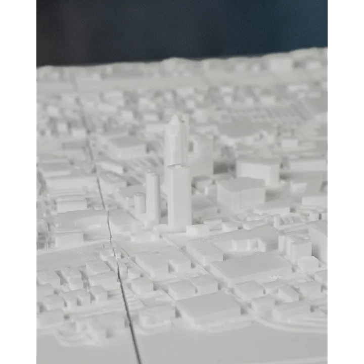 Carte 3D Relief – Des Moines, Iowa | Décoration Murale Urbaine