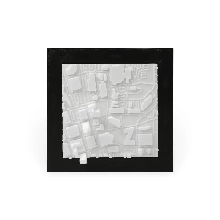 Carte 3D Relief – Des Moines, Iowa | Décoration Murale Urbaine