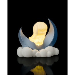 Moon Girl – Lampe De Table Lune & Nuages