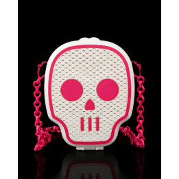 Sac Bandoulière Tête De Mort "Deadly Cute" – Pochette Crâne Chaîne Rose