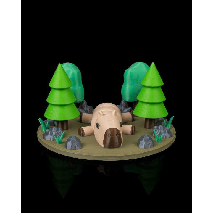 Capybara Chill – Figurine & Porte-Clés Capybara Zen Made In Occitanie