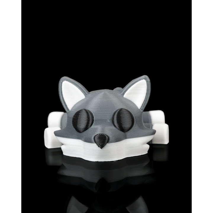 Loup Endormi Articulé – Figurine & Porte-Clés Made In Occitanie