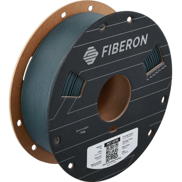 Polymaker - Fiberon PET-GF15 Gris Foncé (Dark Grey) - 1,75 mm…