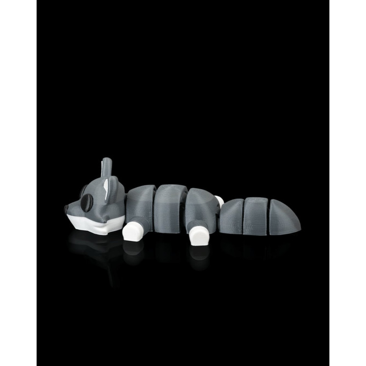 Loup Endormi Articulé – Figurine & Porte-Clés Made In Occitanie