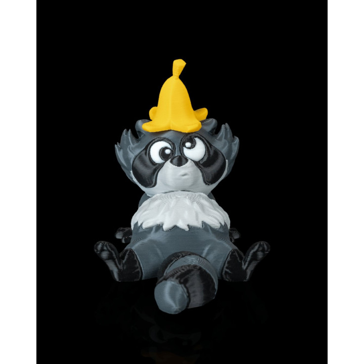 Peelboy – Figurine Raton Laveur Chapeau Jaune & Porte-Clés