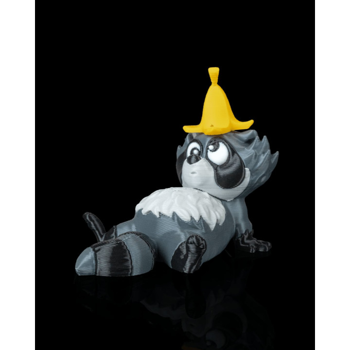 Peelboy – Figurine Raton Laveur Chapeau Jaune & Porte-Clés