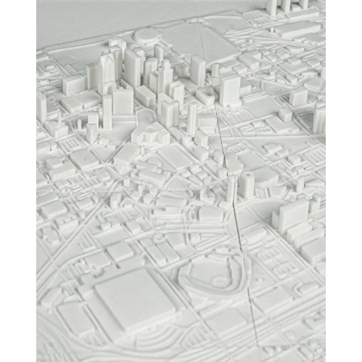 Carte 3D De Detroit – Relief Urbain Décoratif Made In Occitanie