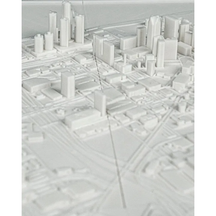 Carte 3D De Detroit – Relief Urbain Décoratif Made In Occitanie