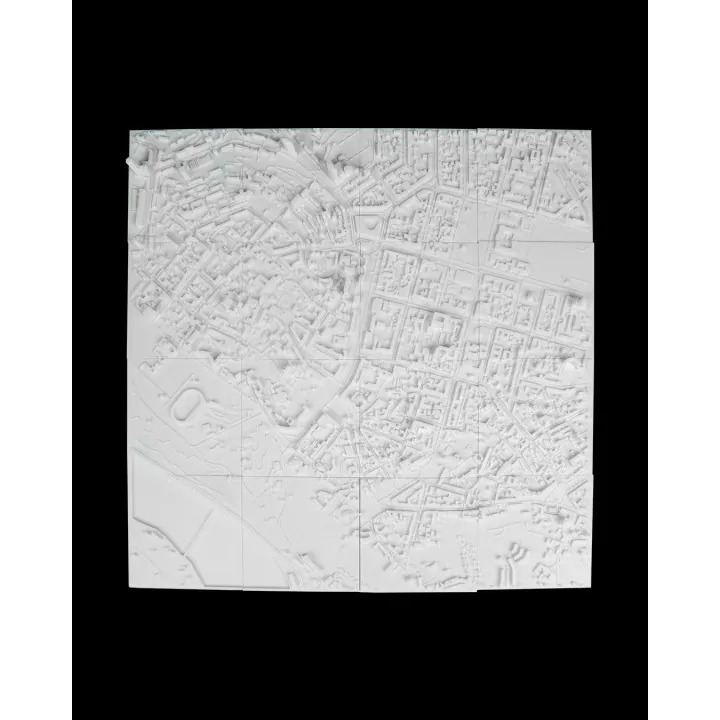 Carte 3D De Kiev – Relief Architectural De La Capitale Ukrainienne