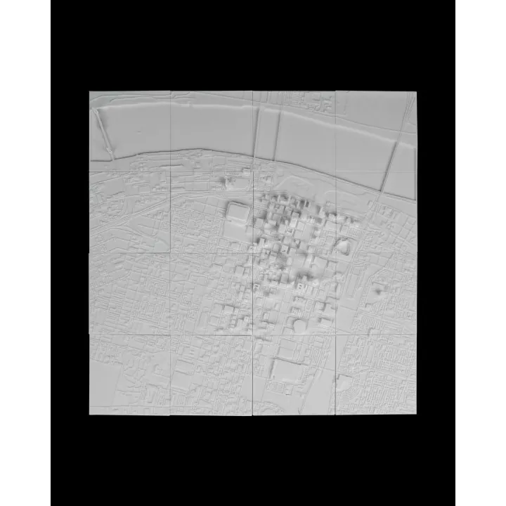 Carte 3D De Saint-Louis – Relief Urbain Décoratif