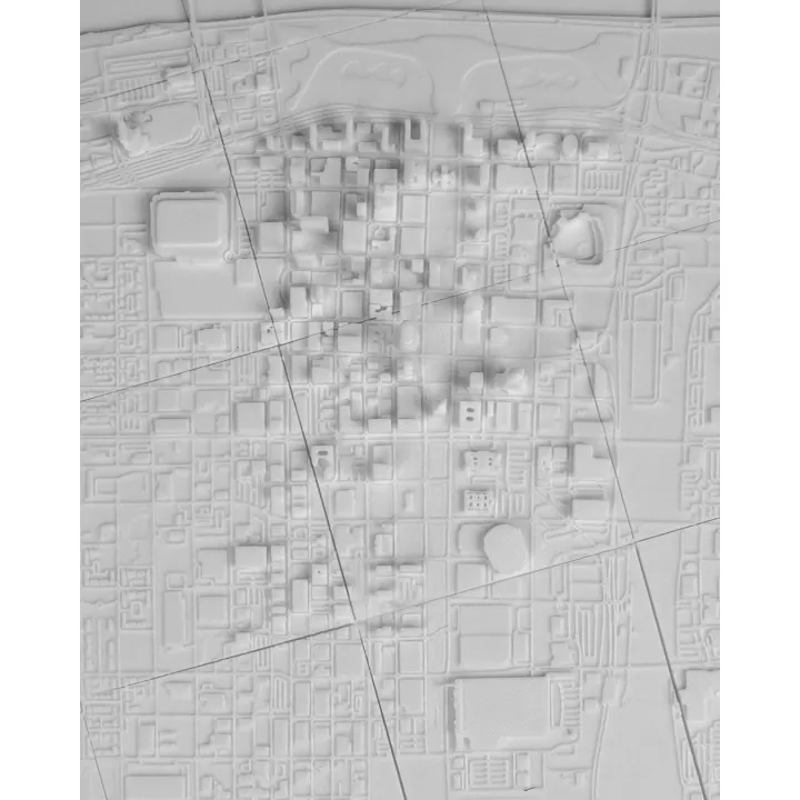 Carte 3D De Saint-Louis – Relief Urbain Décoratif