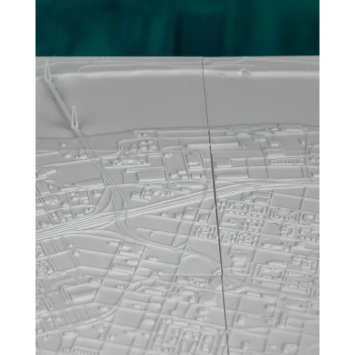 Carte 3D De Saint-Louis – Relief Urbain Décoratif