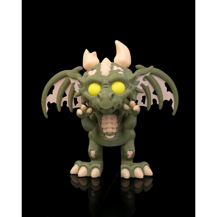 Le Dragon Indestructible – Figurine Dragon Zombie Sur Socle Cimetière