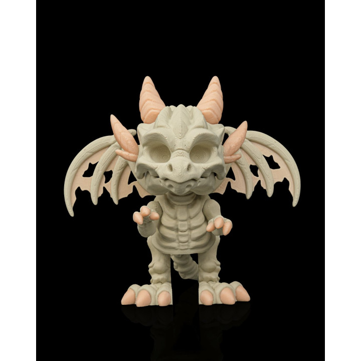 Dragon Osseux – Figurine Fantastique Avec Socle & Crânes
