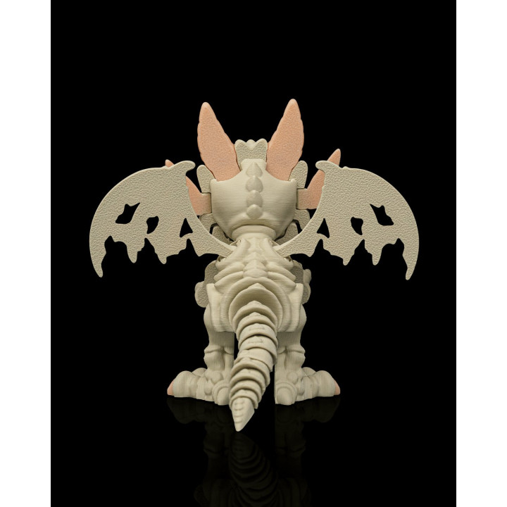 Dragon Osseux – Figurine Fantastique Avec Socle & Crânes