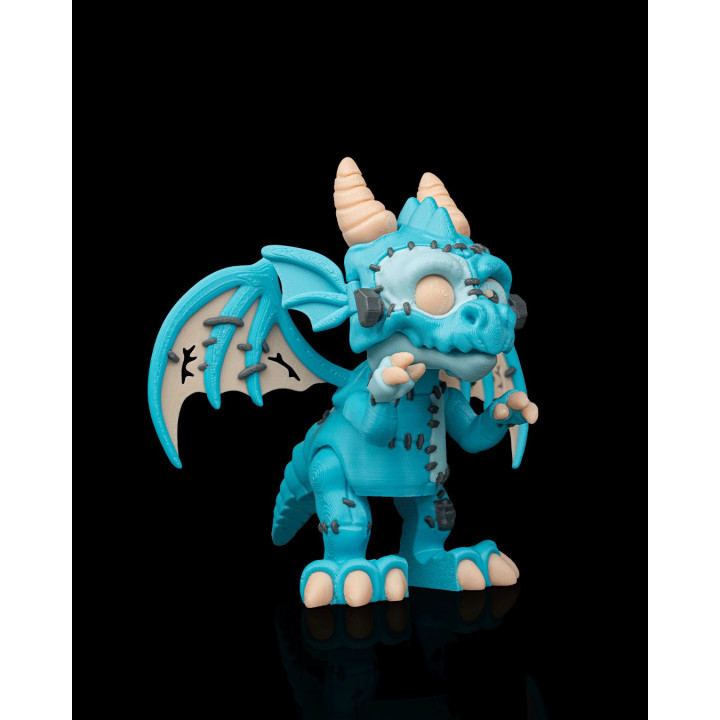 The Reassembled – Figurine Dragon Monstre Articulé Avec Socle Cimetière