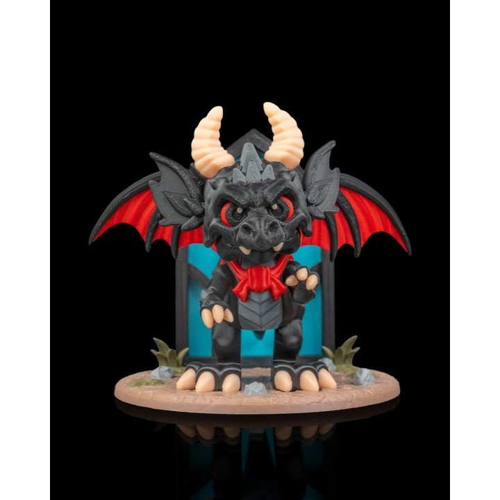 Night Fang – Figurine Décorative Créature Des Ténèbres Avec Socle Portail