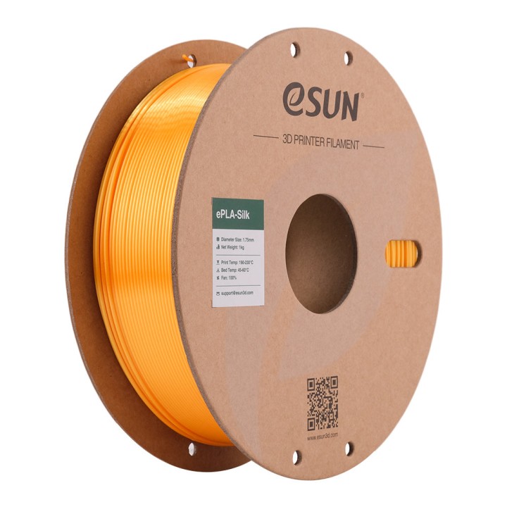 eSun - eSilk PLA - Jaune Foncé (Dark Yellow) - 1,75 mm - 1 kg | Espace