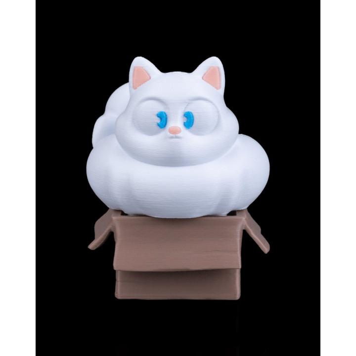 Chat Ronronnant Dans Sa Boîte – Figurine Décorative Humoristique