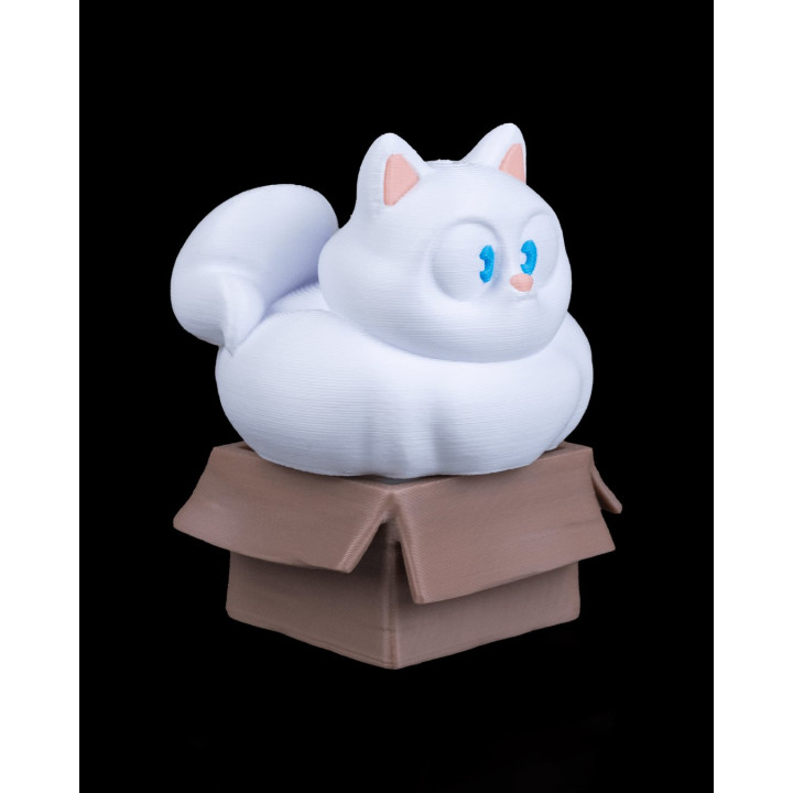 Chat Ronronnant Dans Sa Boîte – Figurine Décorative Humoristique