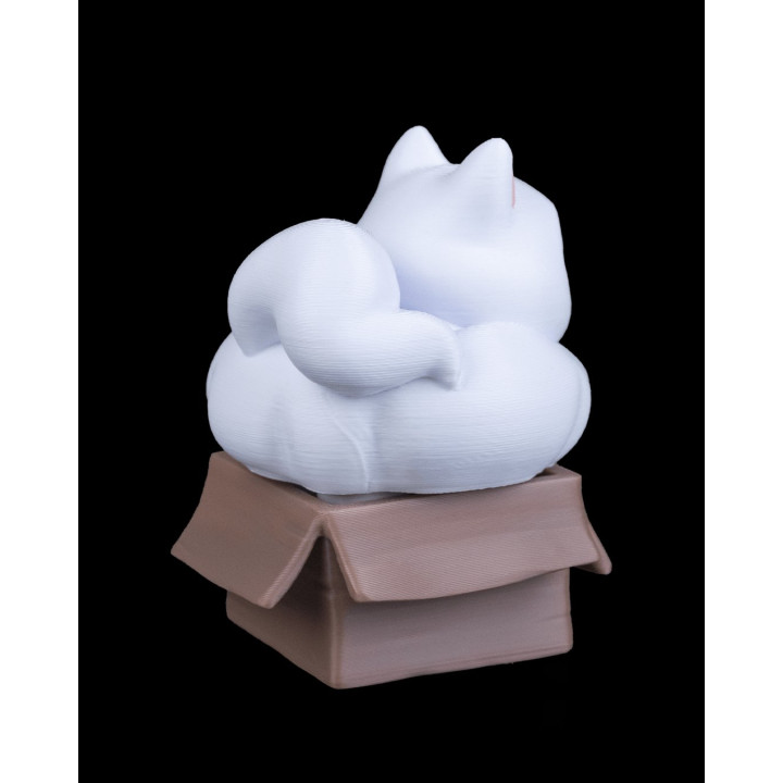 Chat Ronronnant Dans Sa Boîte – Figurine Décorative Humoristique