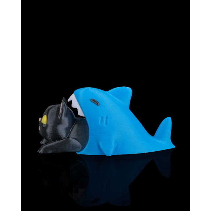 Chat Catfishé – Figurine Chat Déguisé En Requin