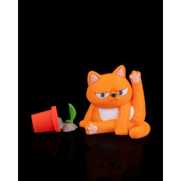 Chat Ronchon "Not My Purr-Blem" – Figurine Déco Humour Plante Renversée