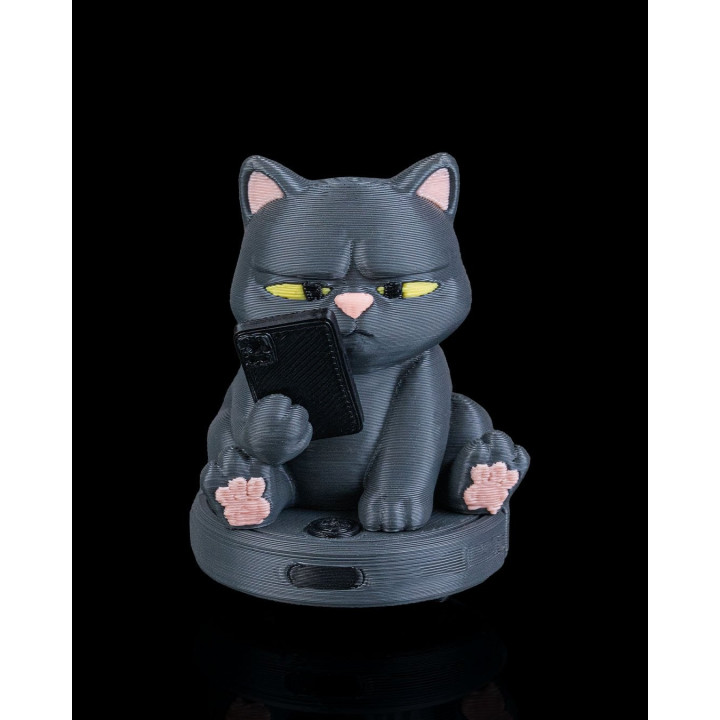 Furminator – Le Chat Grognon Au Téléphone | Figurine Décorative Humoristique