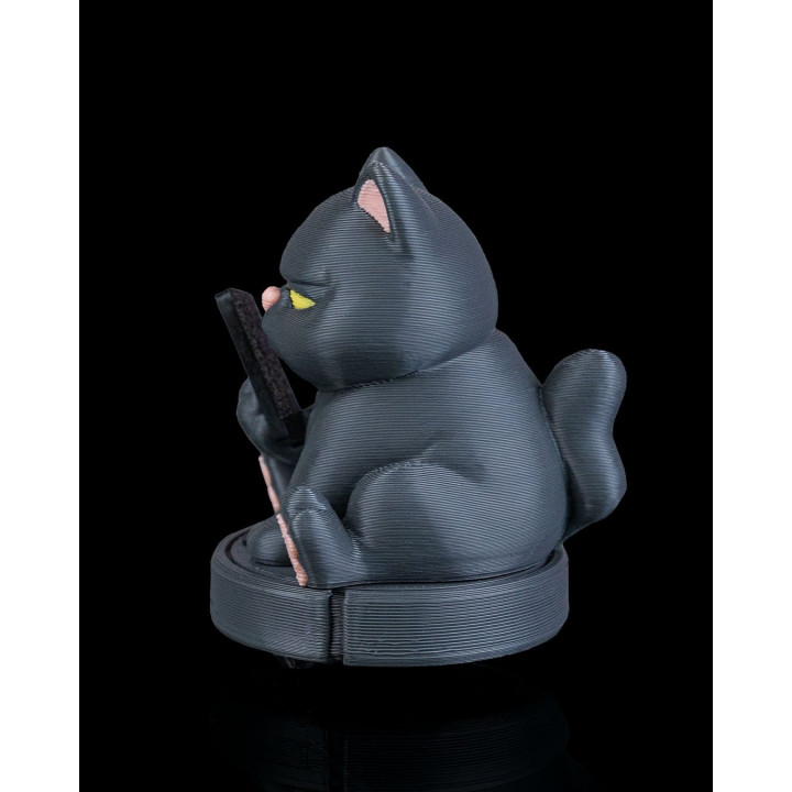 Furminator – Le Chat Grognon Au Téléphone | Figurine Décorative Humoristique